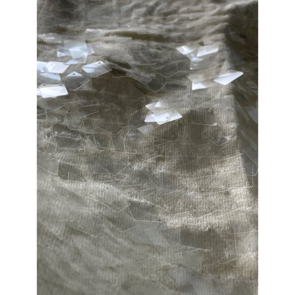 LB70 Lloyd Boston Entrance Maker Sequin Pullover Sweater Size XL Artic Wolf Cozy - Picture 5 of 7